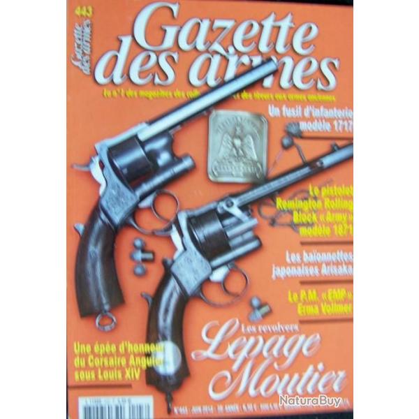 " LA GAZETTE DES ARMES " N 443 DE JUIN 2012 - TRES BON ETAT