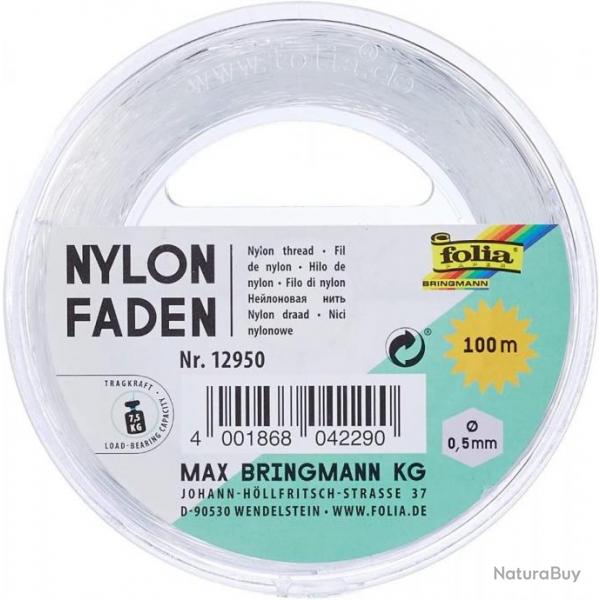 Nylon Faden Transparent 0.5mm 100 mtres
