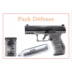 Pack Pistolet PPQ M2 T4E - WALTHER gris + 500 balles de caoutchouc + 5 capsules de CO2