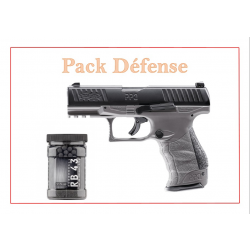 Pack Pistolet PPQ M2 T4E - WALTHER gris + 500 balles de caoutchouc