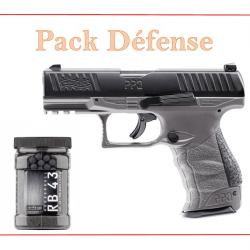 Pack Pistolet PPQ M2 T4E - WALTHER gris + 500 balles de caoutchouc