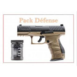 Pack Pistolet PPQ M2 T4E - WALTHER sable + 500 billes caoutchouc