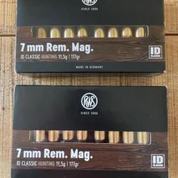 RWS 7mm Rem Mag ID Classic 11,5g - 177gr - lot de 2 boites