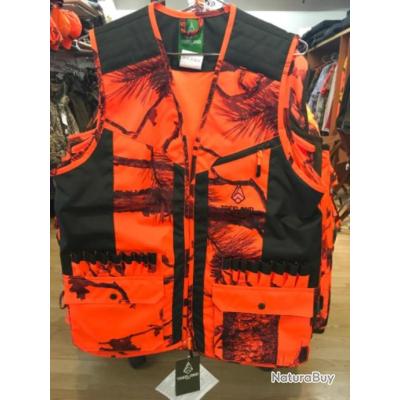 Gilet enfant Treeland Camo orange / forest T600K - 10 ans - Gilets de Chasse (11529800