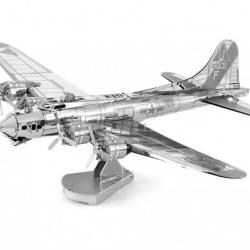 MetalEarth Aviation: B-17 FLYING FORTRESS (BOEING) 14.7x11.3x4.3cm. maquette 3D en métal avec 2 feui