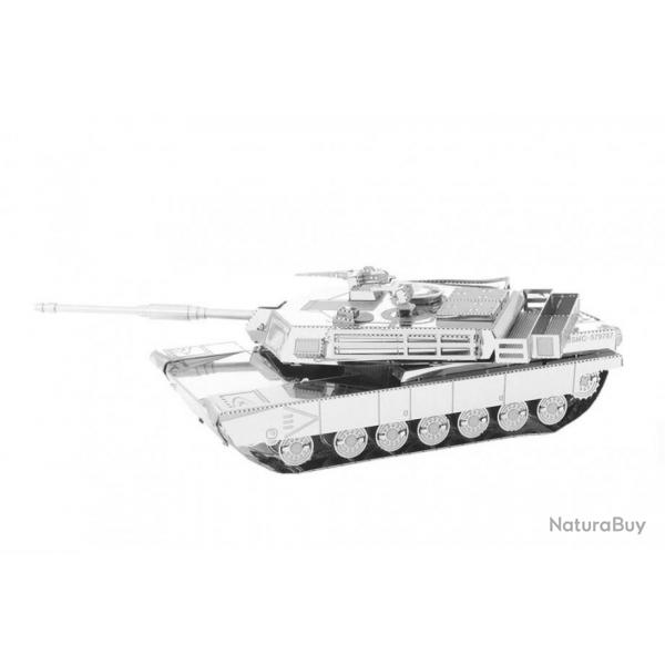MetalEarth Char de Combat: M1 ABRAMS TANK 10.49x3.50x3.50cm. maquette 3D en mtal avec 2 feuilles. s