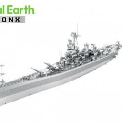 MetalEarth: ICONX - USS MISSOURI 30.5x3.8x8.25cm. maquette 3D en métal avec 3 feuilles. en boC.te 13