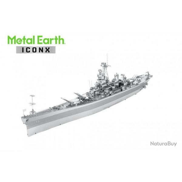 MetalEarth: ICONX - USS MISSOURI 30.5x3.8x8.25cm. maquette 3D en mtal avec 3 feuilles. en boC.te 13