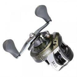 Moulinet Pêche Casting Profil lent 19 + 1BB, 10.1:1 10kg Max Darg Metal Longue Distance Droit/Gauche