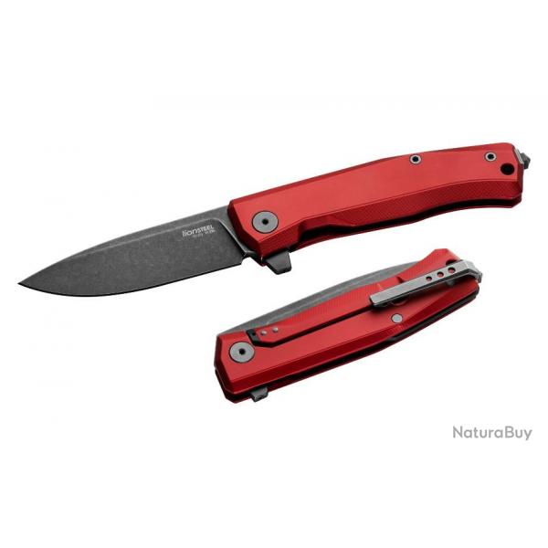Couteau LionSTEEL Myto Red Manche Aluminium Lame Acier M390 IKBS Framelock Clip Italy LSTMT01ARB