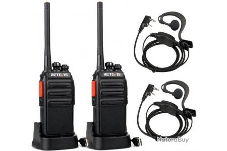 Talkie Walkie Rechargeable Sans Licence 16 Canaux Talkie Walkie  Professionnel avec Oreillette USB - Talkies walkies (8763375)