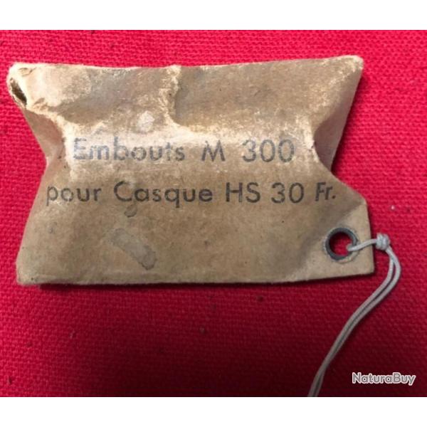 EMBOUTS M 300 POUR CASQUE COUTEUR RADIO HS 30 US WW2 nos
