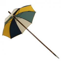 Parapluie de Randonnée de Haute Qualité en Bois de Châtaignier Brodé Initial Canapluie Fait Main