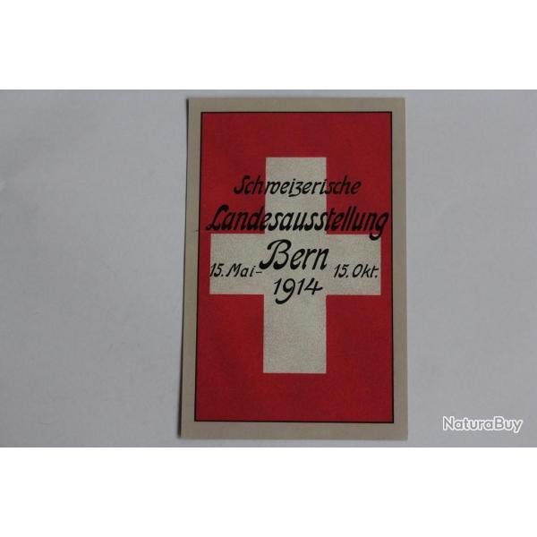 CPA Suisse Drapeau Schweizerische Landesausstellung Bern 1914