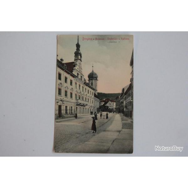 CPA Autriche Bregenz a Bodensee Stadtplatz u. Rathaus