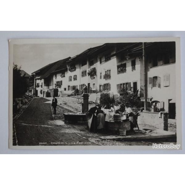 CPA Suisse Bruyres La Fontaine J. Zanetta 1929