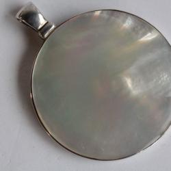 Pendentif argent nacre Bijoux