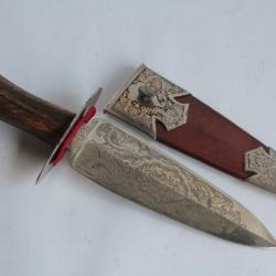 Dague de chasse couteau acier Toledo Espagne