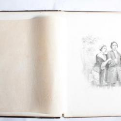 Livre album de Melle L.Puget paroles de Gustave Lemoine 1844 illustré