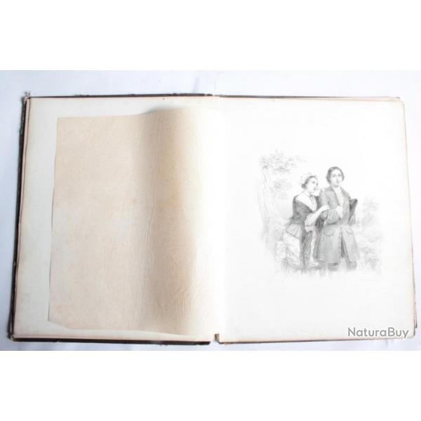 Livre album de Melle L.Puget paroles de Gustave Lemoine 1844 illustr