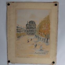Lithographie originale Maurice UTRILLO Épreuve d'artiste Rue de Rivoli