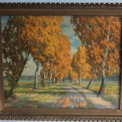 Tableau Peinture Max PIETSCHMANN Sous-bois en automne