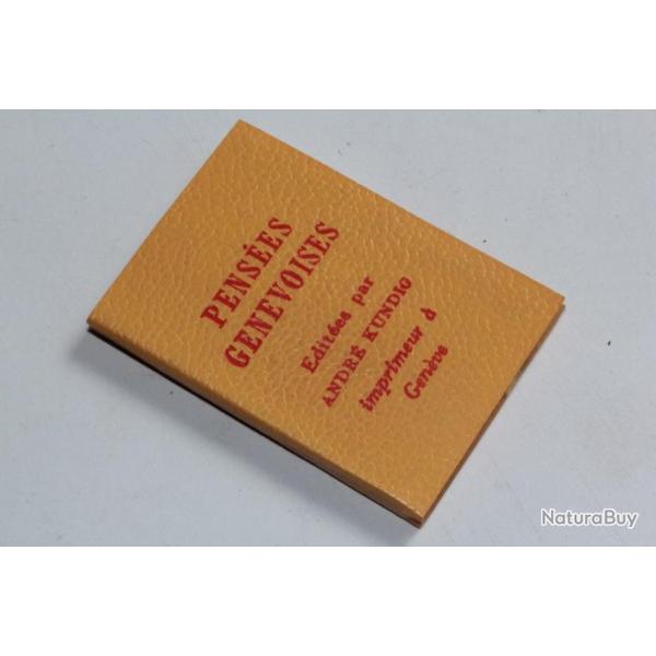 Livre miniature Penses Genevoises Andr Kundig 1963