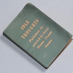 Livre miniature Pensées vaines Idle Thoughts André Kundig 1956