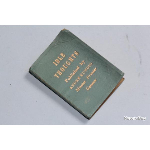 Livre miniature Penses vaines Idle Thoughts Andr Kundig 1956