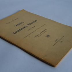 Livre Genève et les Communes Réunies Léon DUNAND 1816 - 1916