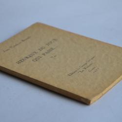 Livre Heureux du jour qui passe... Jean-Théodore Brutsch 1927