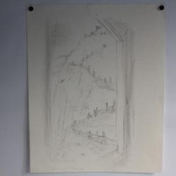 Lithographie originale Marguerite FREY-SURBEK Mont Pilatus Suisse