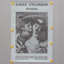 Affiche Lithographie originale Émile CHAMBON Dessins Genève 1971
