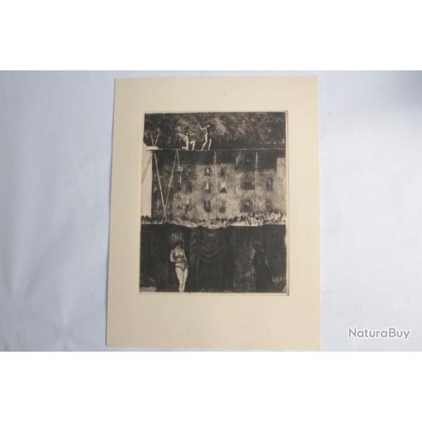 Lithographie originale Cirque Funambules Armin Mller