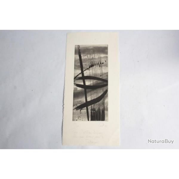 Lithographie originale Franois PONT Composition abstraite