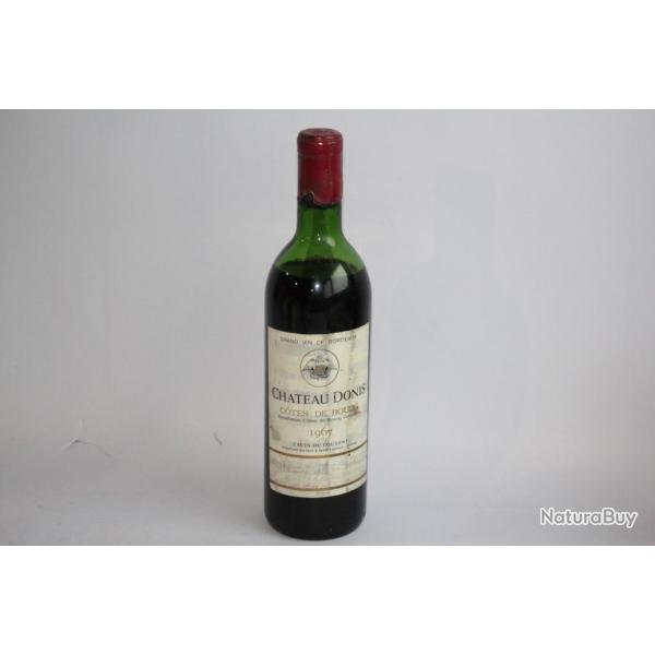 Vin rouge Chteau Donis Ctes de bourg 1967