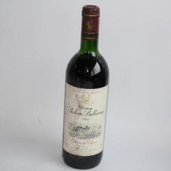 Vin rouge Château Pichon Bellevue Graves de Vayres 1986