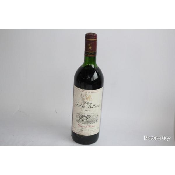 Vin rouge Chteau Pichon Bellevue Graves de Vayres 1986