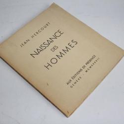 Livre Naissance des Hommes Jean HERCOURT 1937