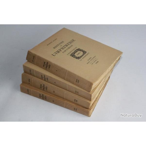 Livres Histoire de l'imprimerie par l'image Marius Audin 4 volumes