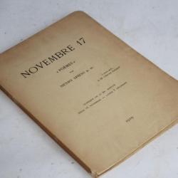 Livre dédicacé Henry Spiess Novembre 17 Poèmes 1919