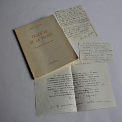 Livre et lettres signées Anaïs Jaquet Zigzags de la pensée 1978