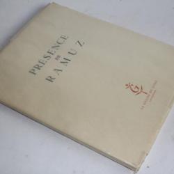 Livre Présence de Ramuz La guilde du livre 1951