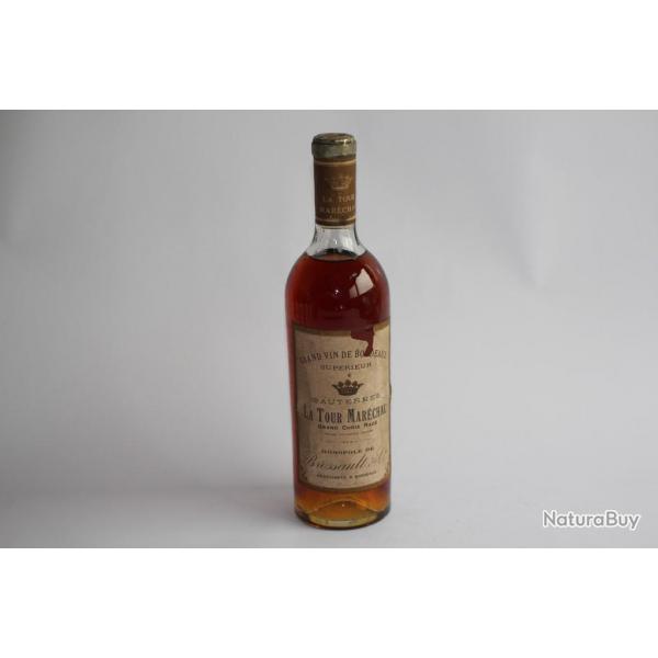 Ancienne bouteille de vin Bordeaux Sauternes La Tour Marchal Brossault