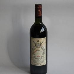 Bouteille de vin Château Marquis d'Alesme Becker 1979 Margaux