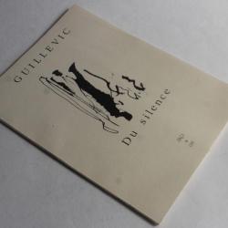 Livre Poème Du Silence de Guillevic 1995 Catherine Bolle