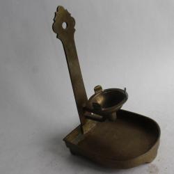 Lampe à huile laiton Art populaire