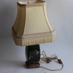 Lampe verre pailleté émaillé fin XIXe siècle