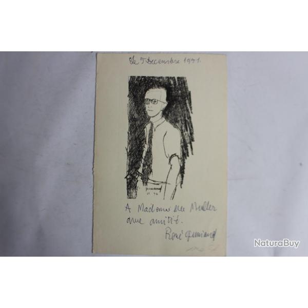 Ren GUINAND Lithographie signe 1951