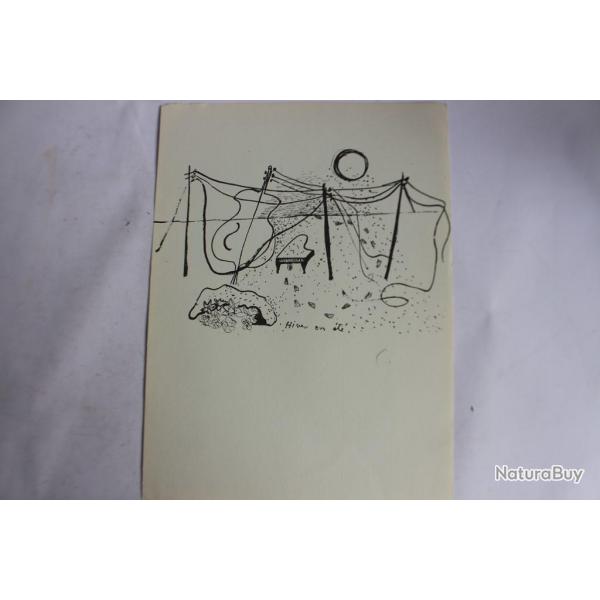 Lithographie Cornlia FORSTER Hiver en t Suisse